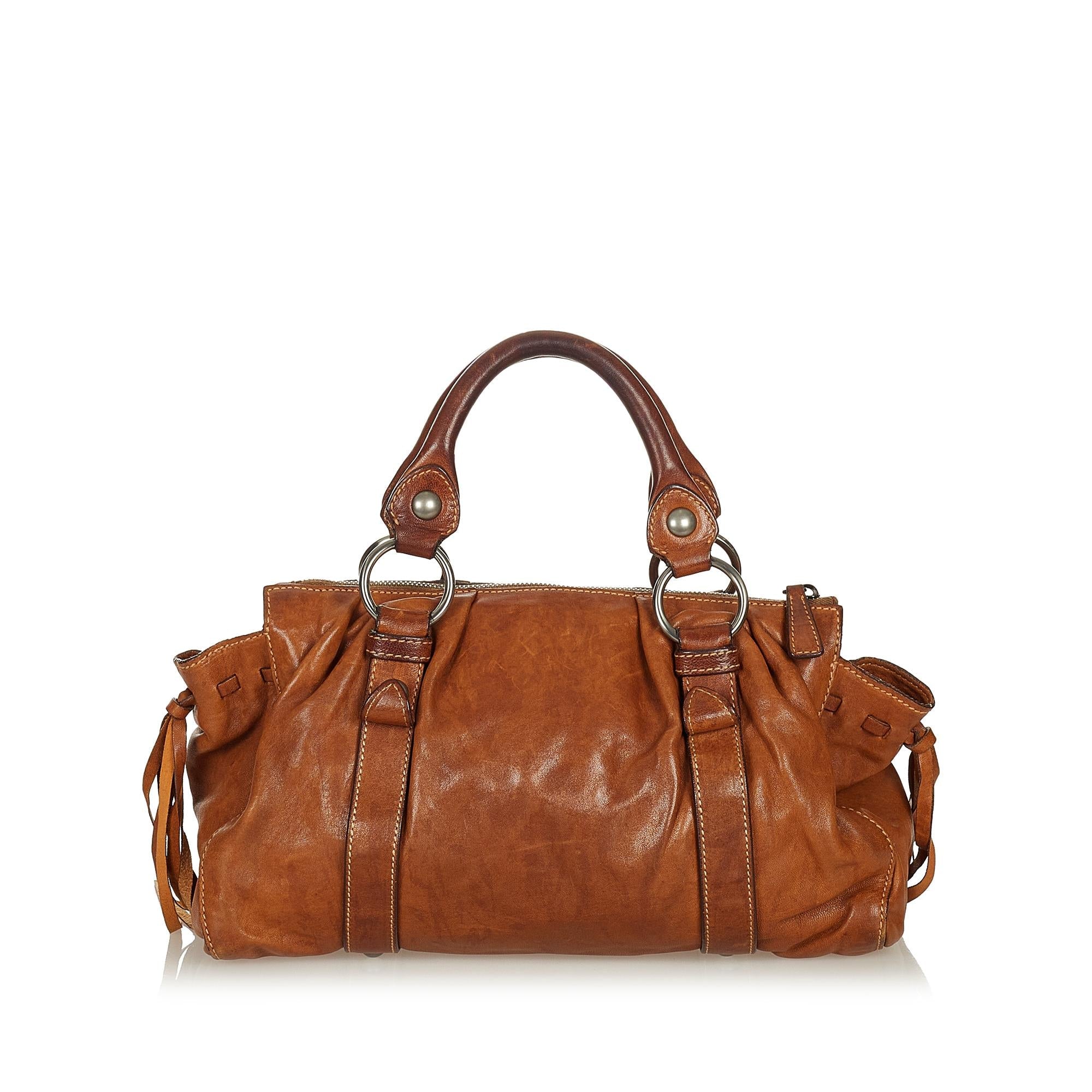 Miu Miu Vitello Shine Satchel (SHG-26864)
