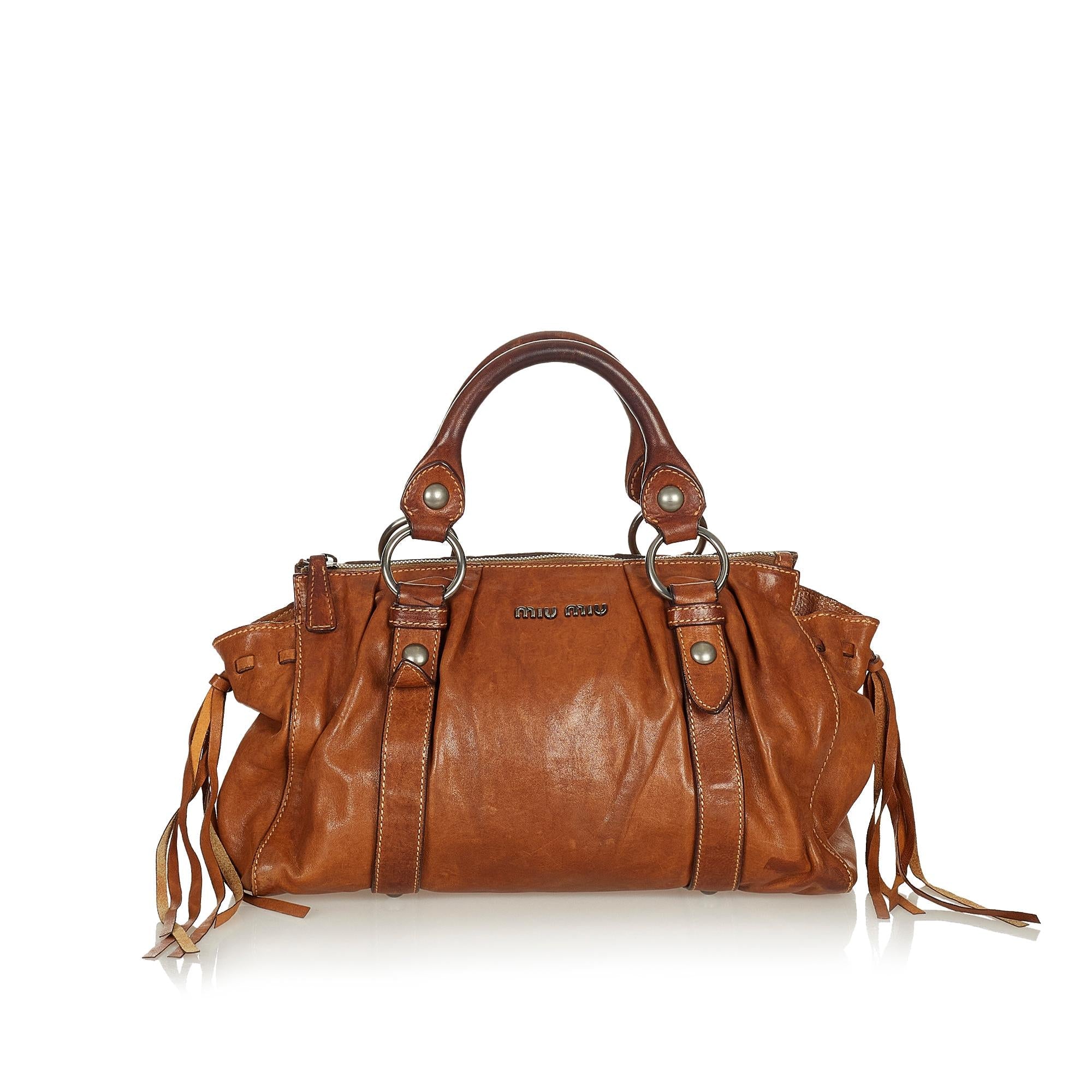 Miu Miu Vitello Shine Satchel (SHG-26864)