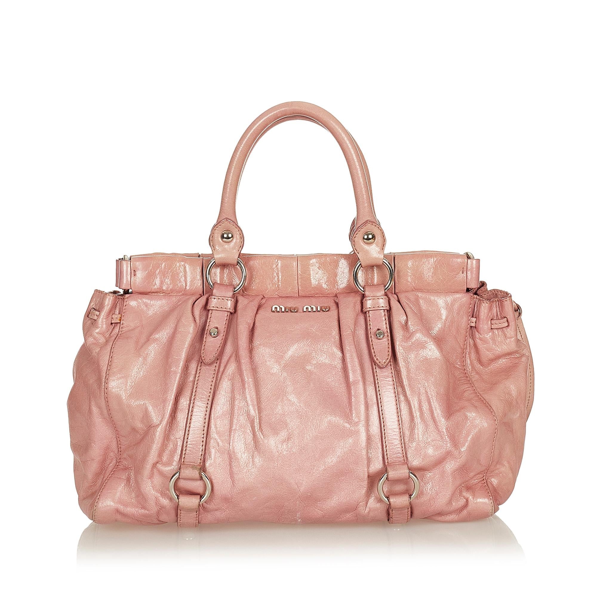 Miu Miu Vitello Shine Satchel (SHG-26918)