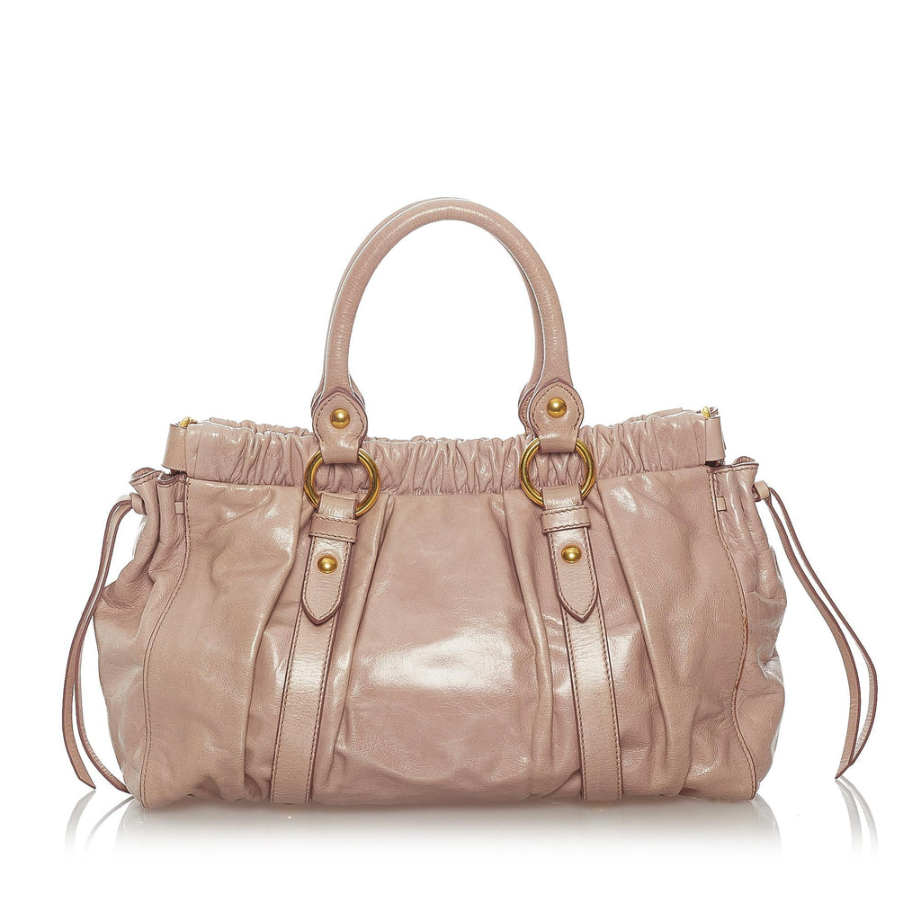 Miu Miu Vitello Shine Satchel (SHG-27162)