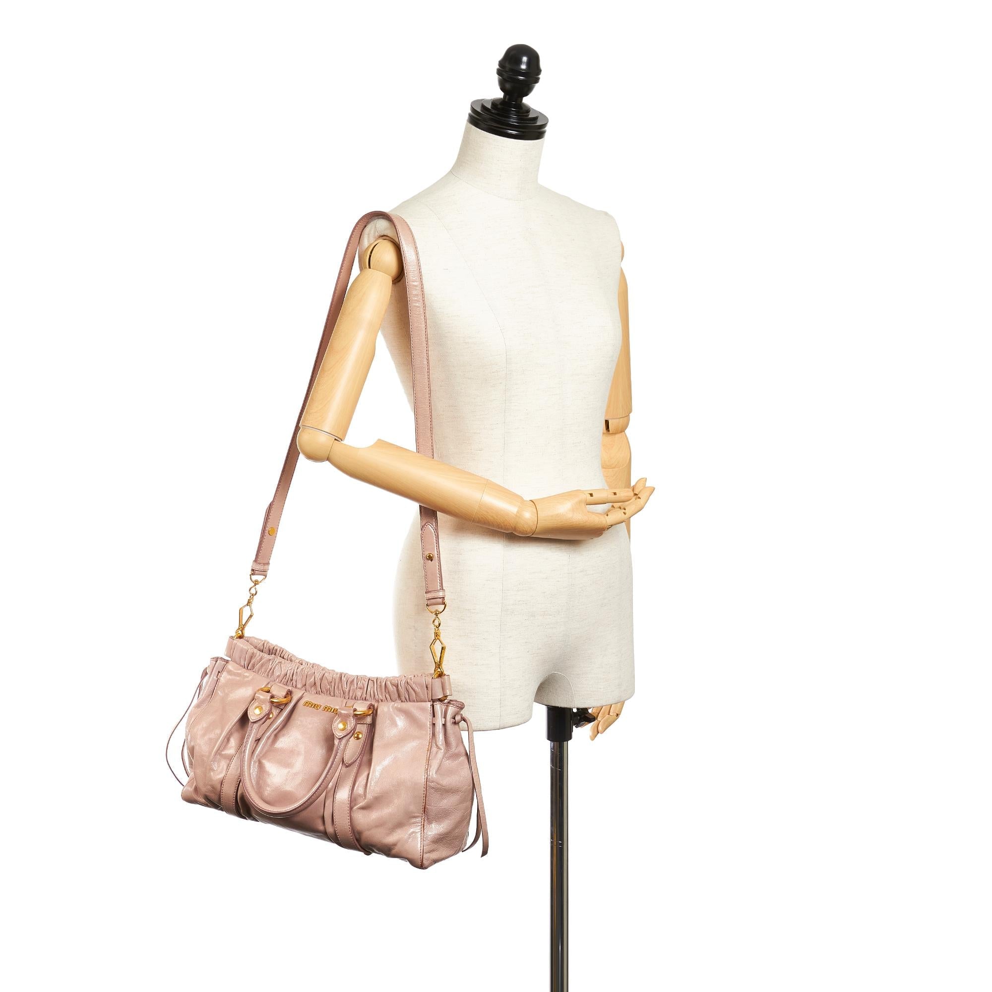 Miu Miu Vitello Shine Satchel (SHG-27162)