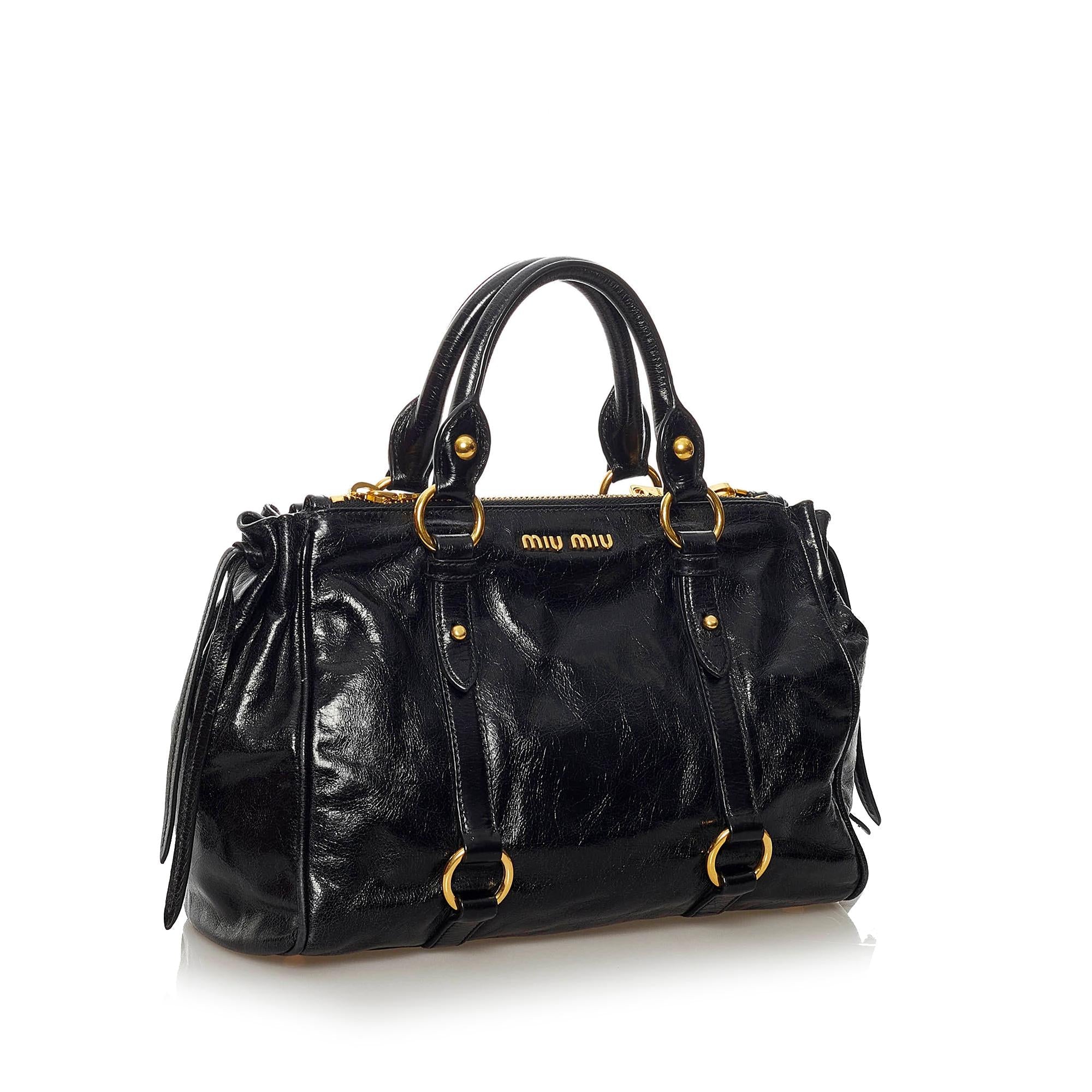 Miu Miu Vitello Shine Satchel (SHG-29209)