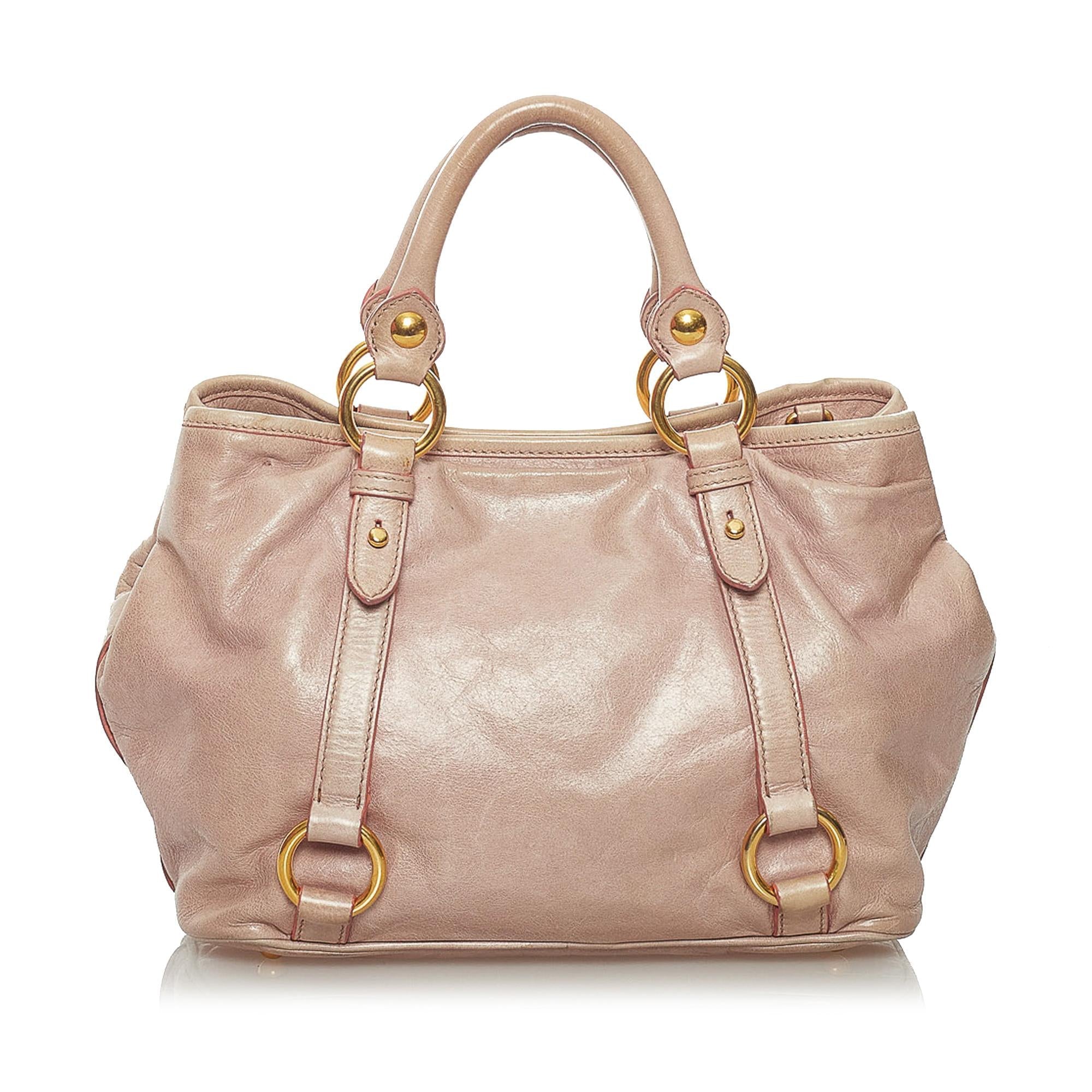 Miu Miu Vitello Shine Satchel (SHG-29275)