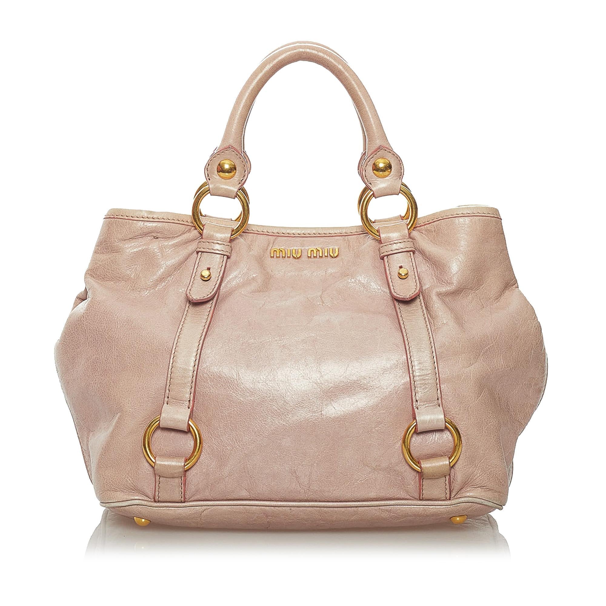 Miu Miu Vitello Shine Satchel (SHG-29275)