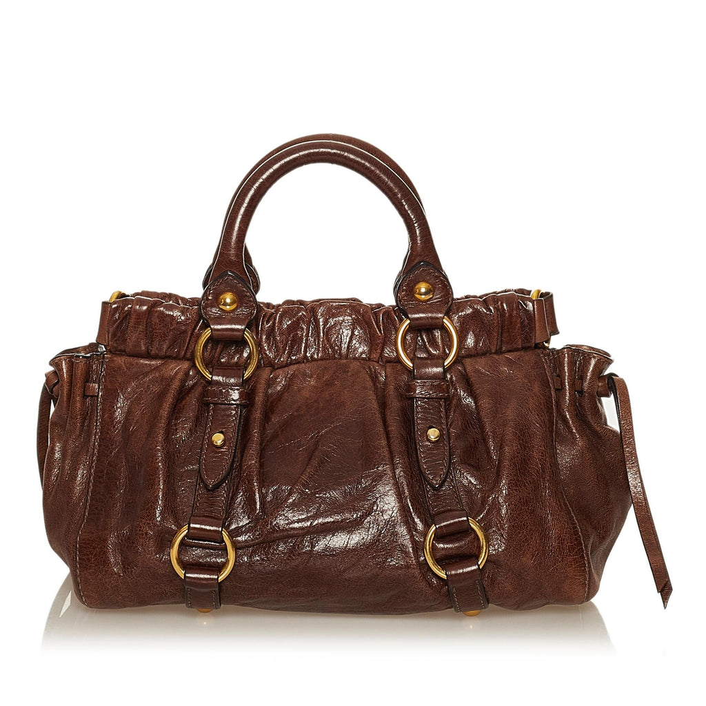 Miu Miu Vitello Shine Satchel (SHG-29495)