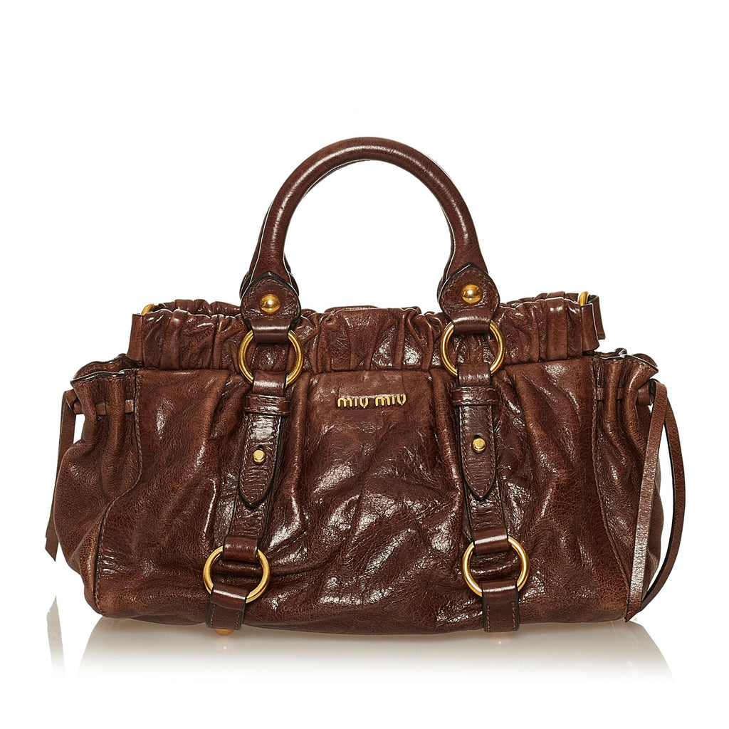 Miu Miu Vitello Shine Satchel (SHG-29495)