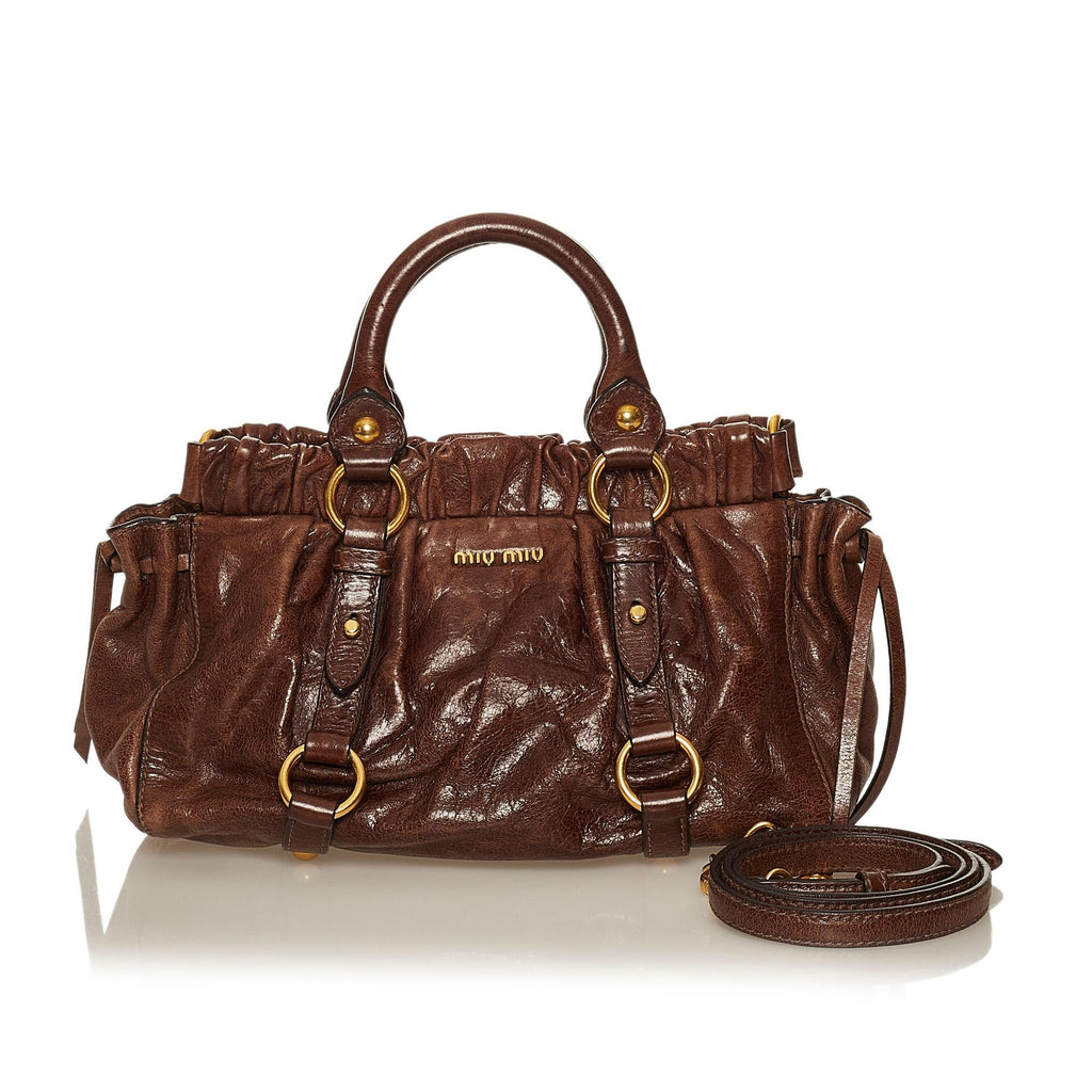 Miu Miu Vitello Shine Satchel (SHG-29495)