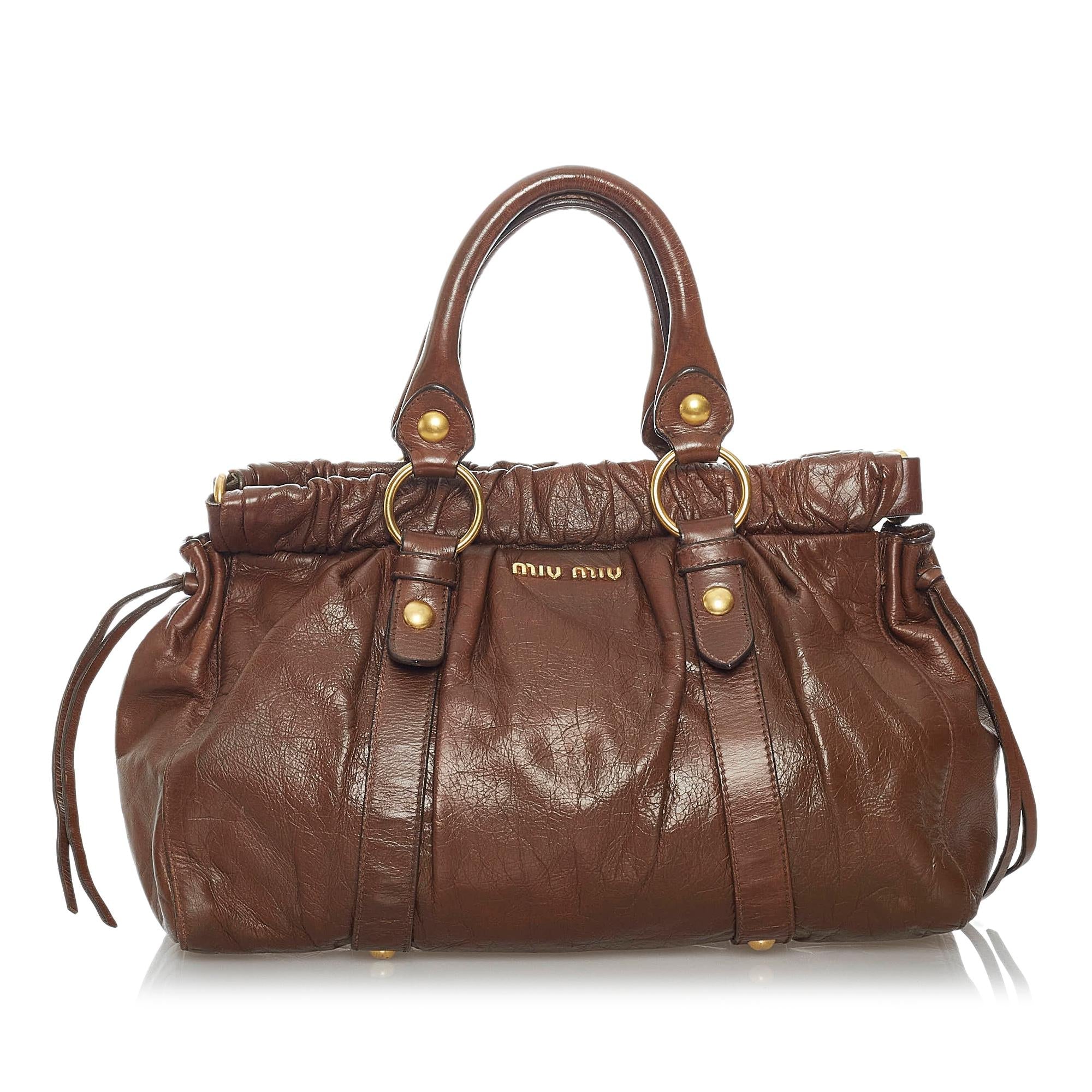 Miu Miu Vitello Shine Satchel (SHG-30060)