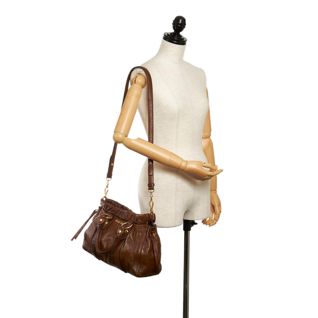Miu Miu Vitello Shine Satchel (SHG-30060)