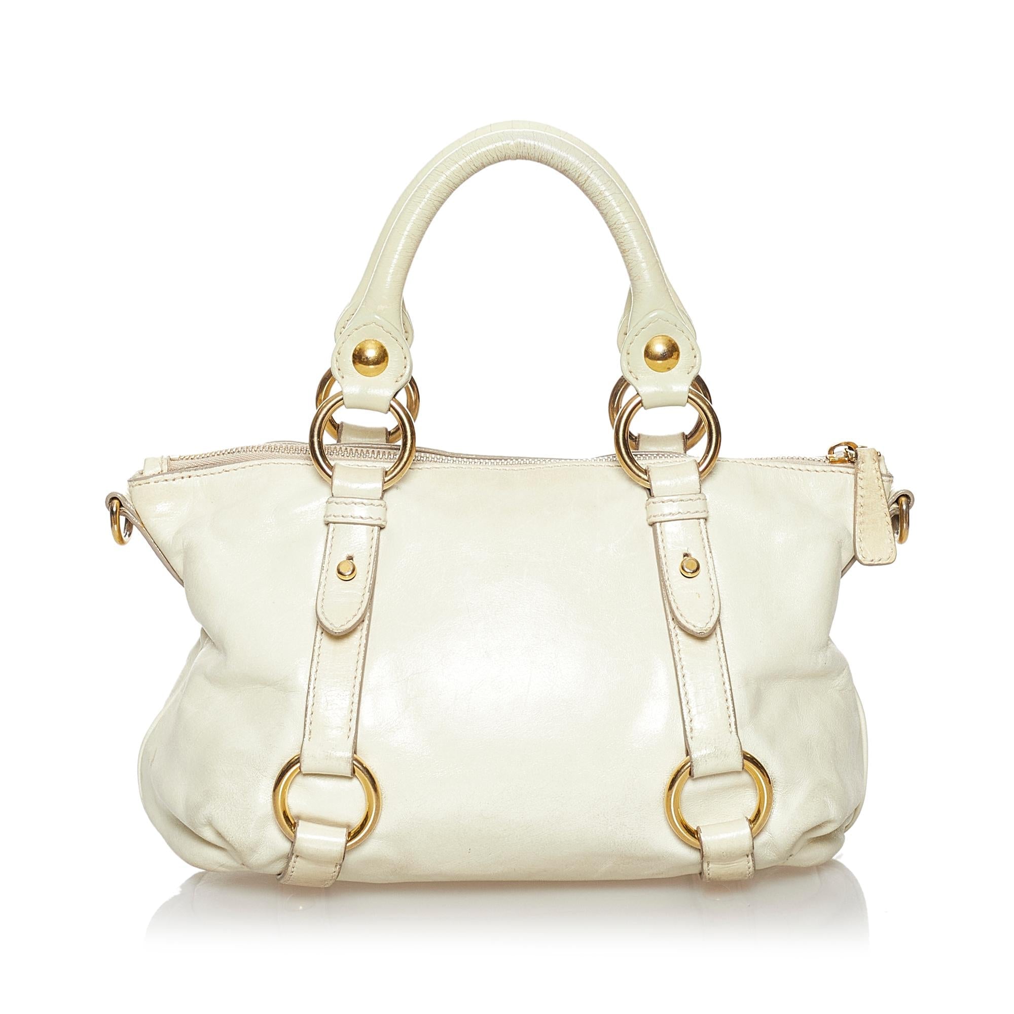 Miu Miu Vitello Shine Satchel (SHG-30422)