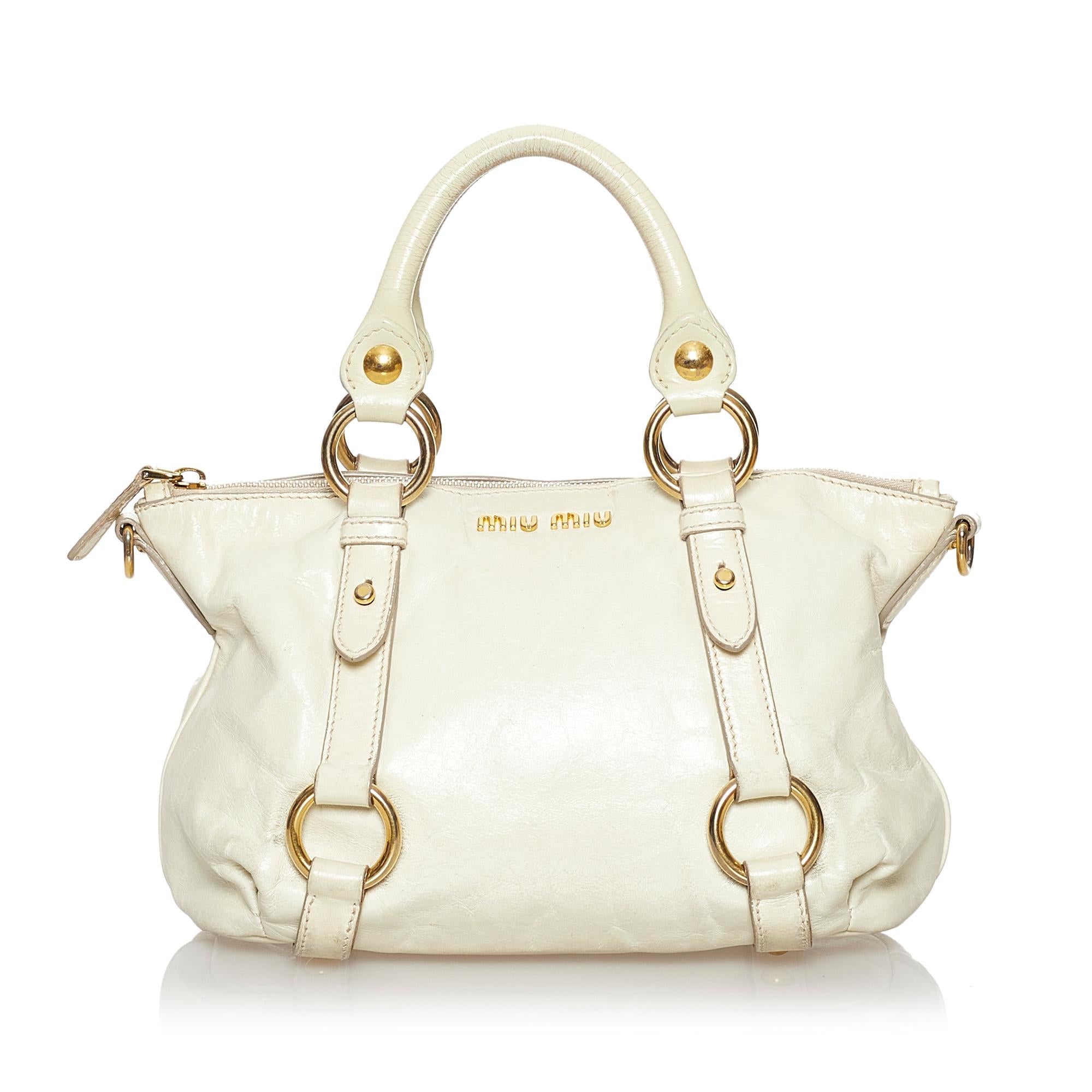 Miu Miu Vitello Shine Satchel (SHG-30422)