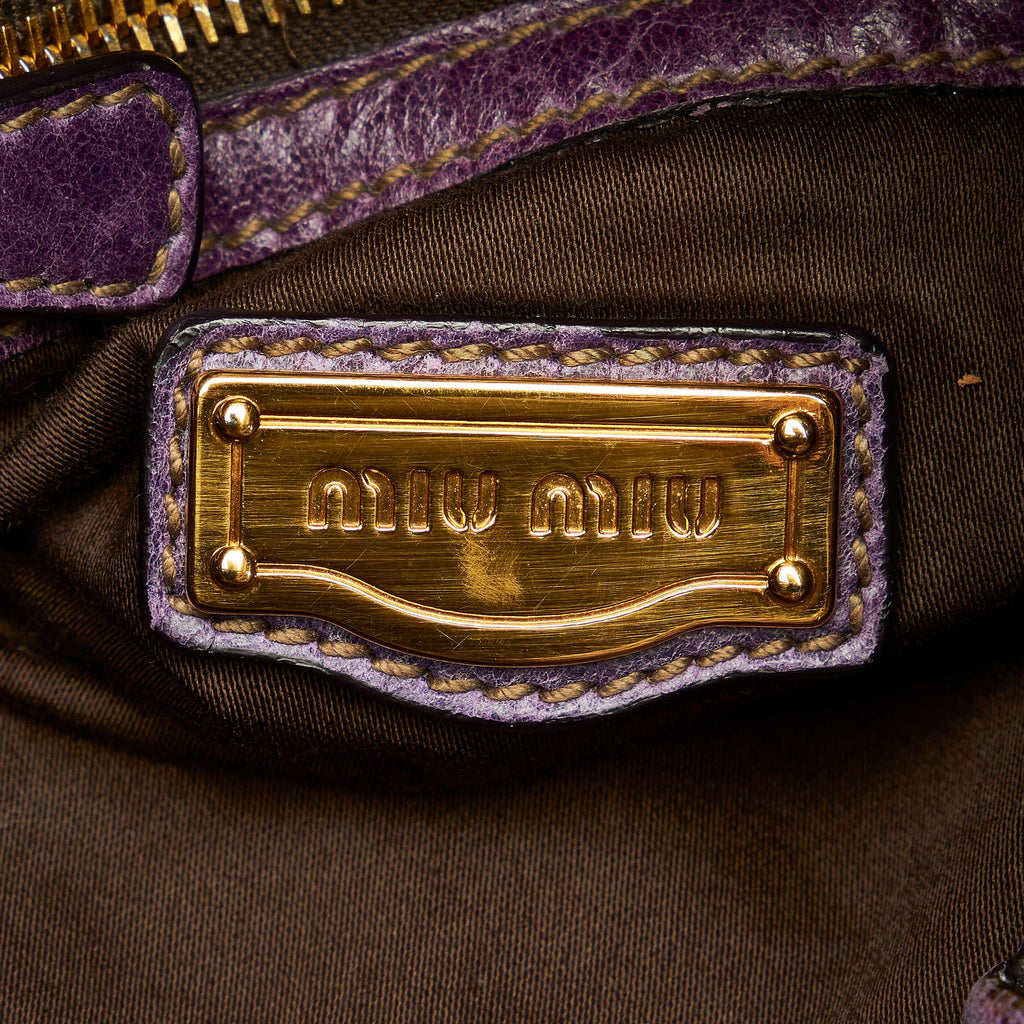 Miu Miu Vitello Shine Satchel (SHG-30844)