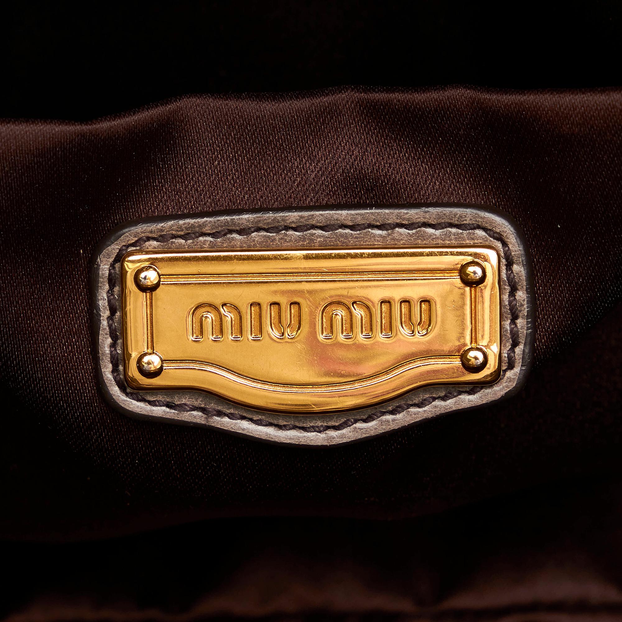 Miu Miu Vitello Shine Satchel (SHG-31408)