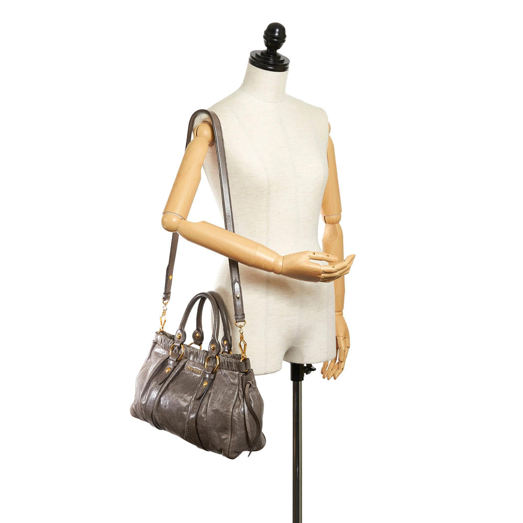 Miu Miu Vitello Shine Satchel (SHG-31408)