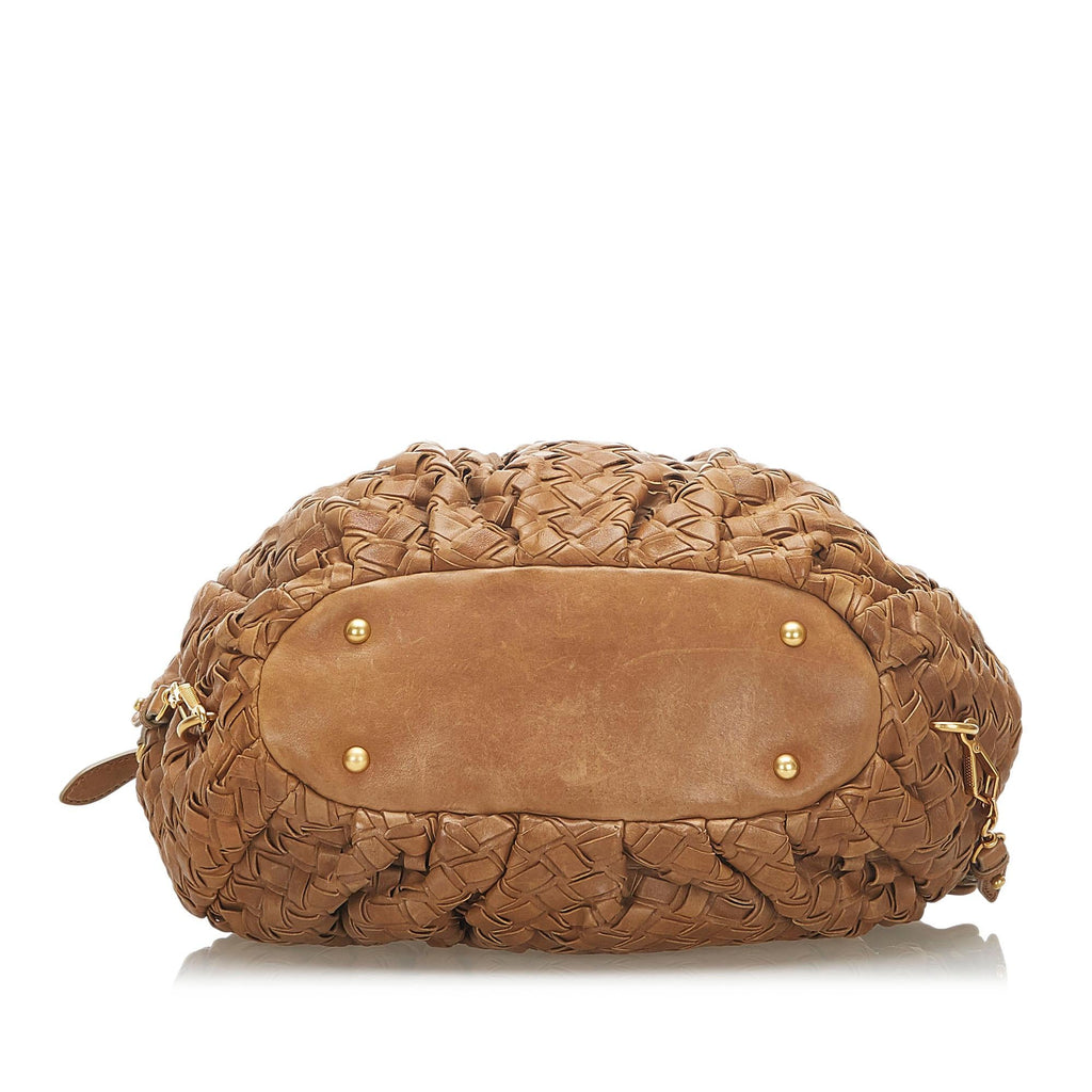 Miu Miu Woven Leather Handbag (SHG-18644)
