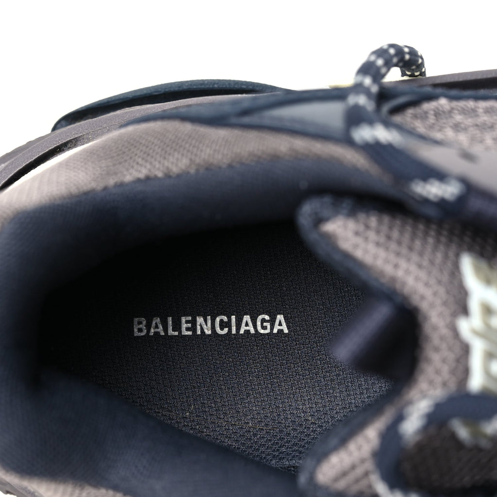 Balenciaga Fabric Mesh Mens Triple S Sneakers 41 Dark Grey Navy