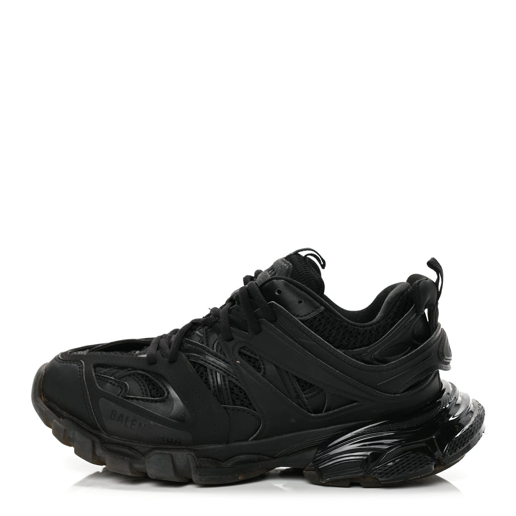 Balenciaga Mesh Nylon Track Sneakers 39 Black