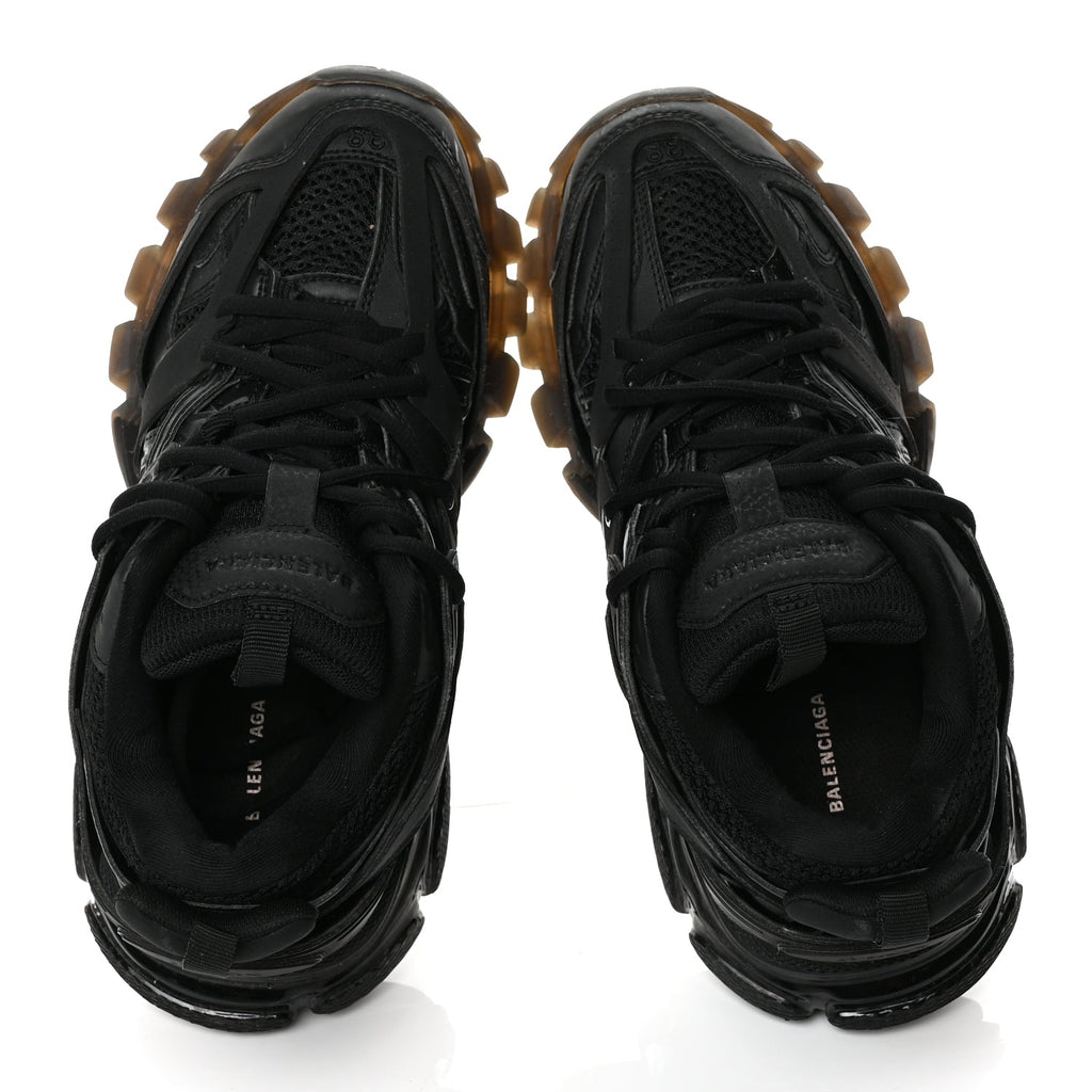 Balenciaga Mesh Nylon Track Sneakers 39 Black
