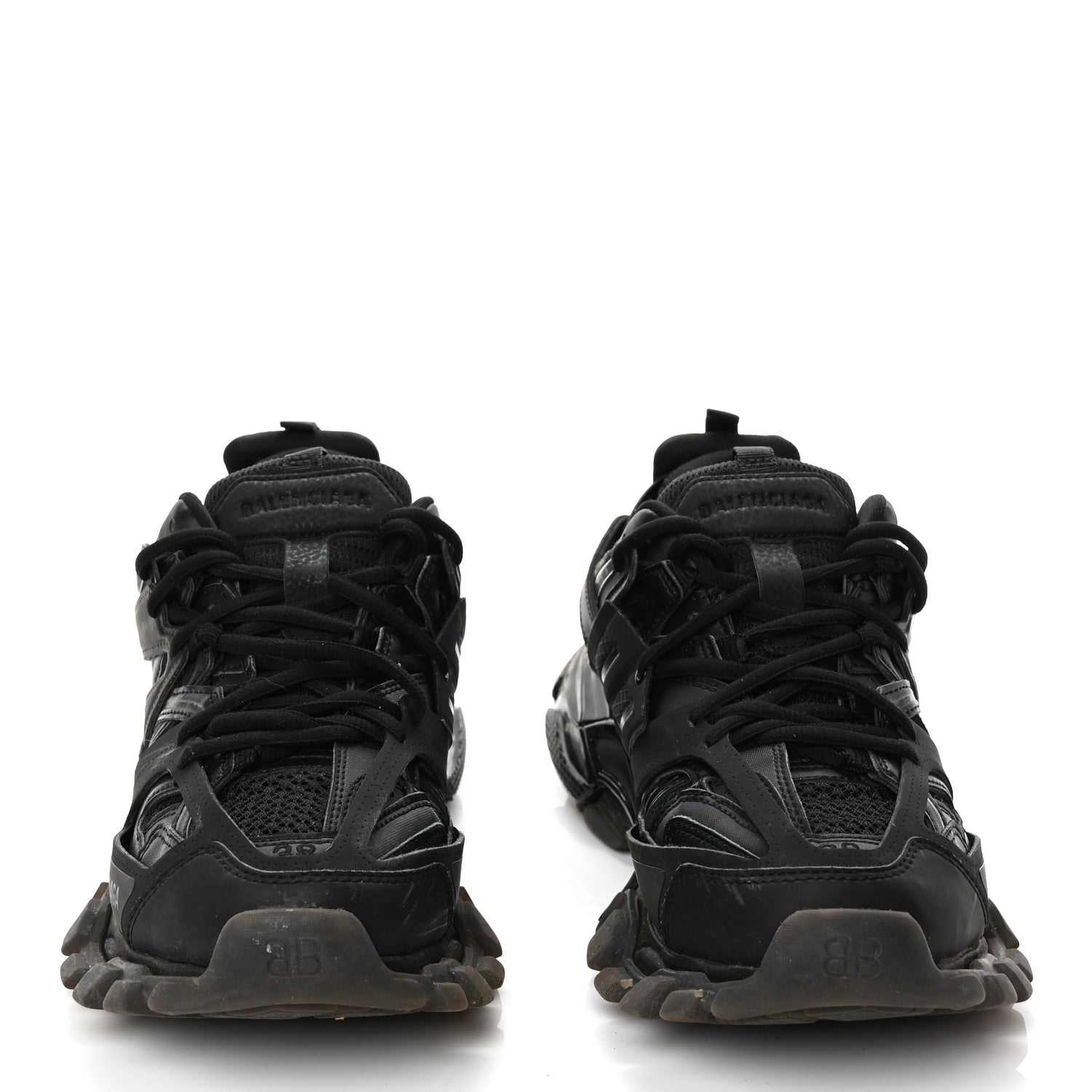 Balenciaga Mesh Nylon Track Sneakers 39 Black