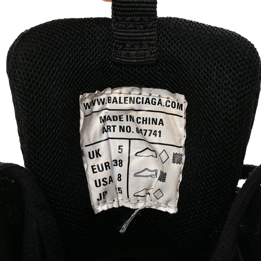 Balenciaga Mesh Nylon Track Sneakers 39 Black