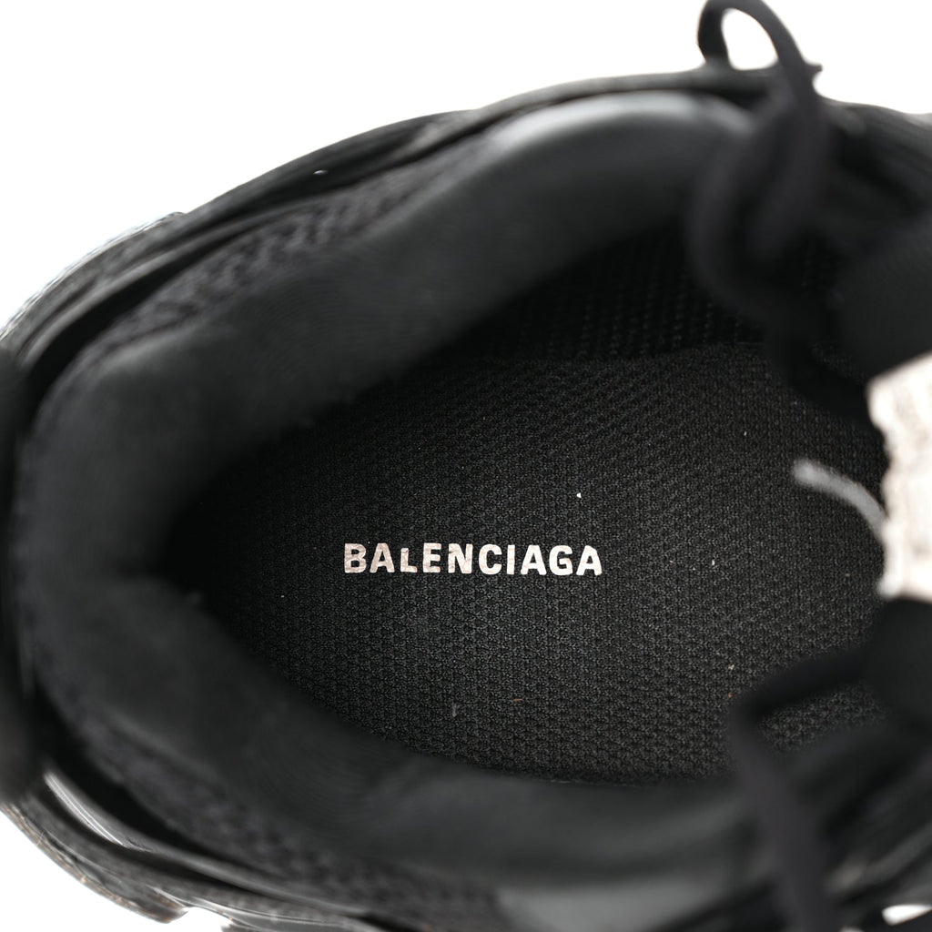 Balenciaga Mesh Nylon Track Sneakers 39 Black