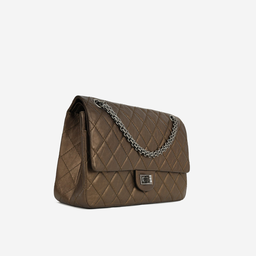 Chanel 2.55 Re-Issue 226 - Bronze Crumpled Calfskin | Ruthenium Hardware