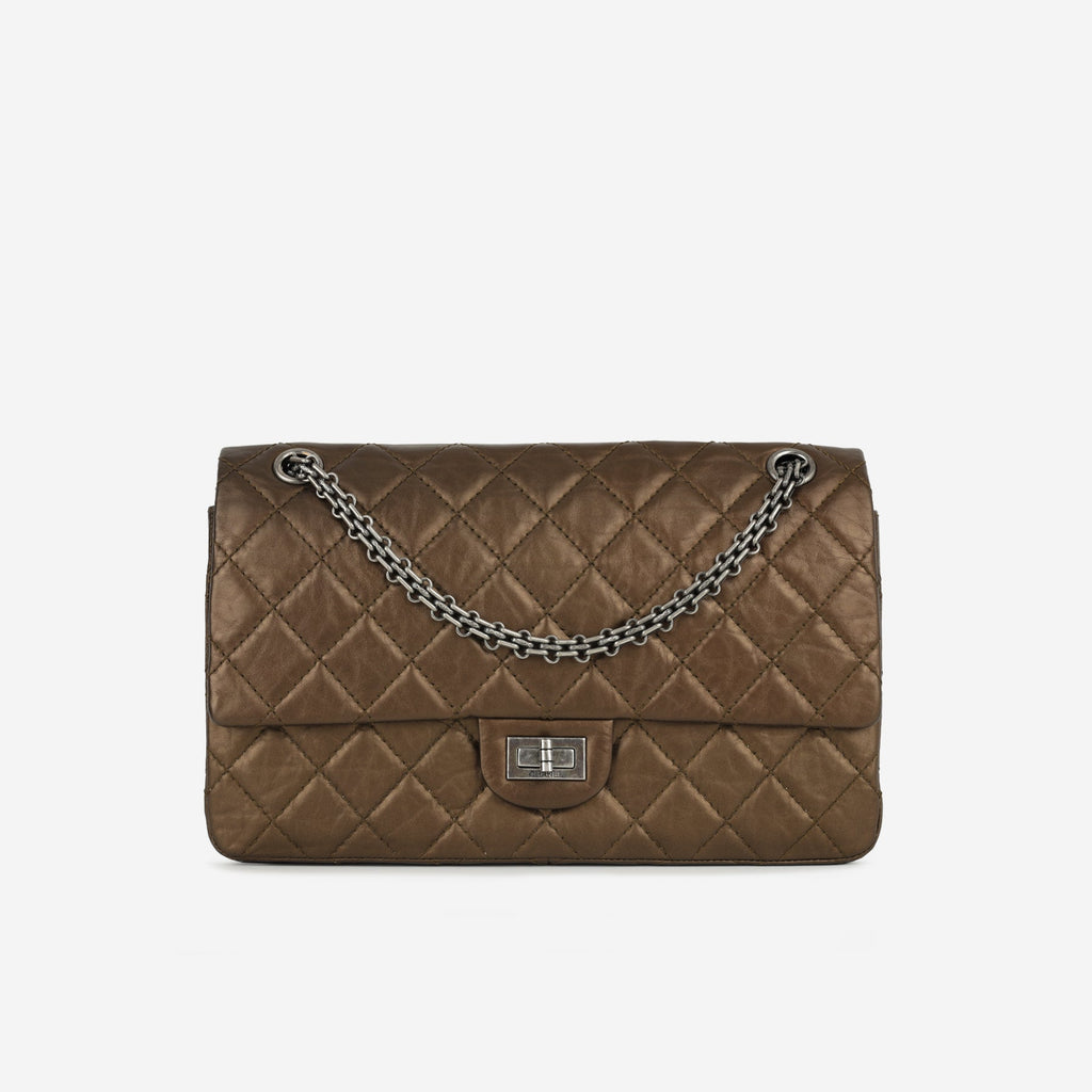 Chanel 2.55 Re-Issue 226 - Bronze Crumpled Calfskin | Ruthenium Hardware