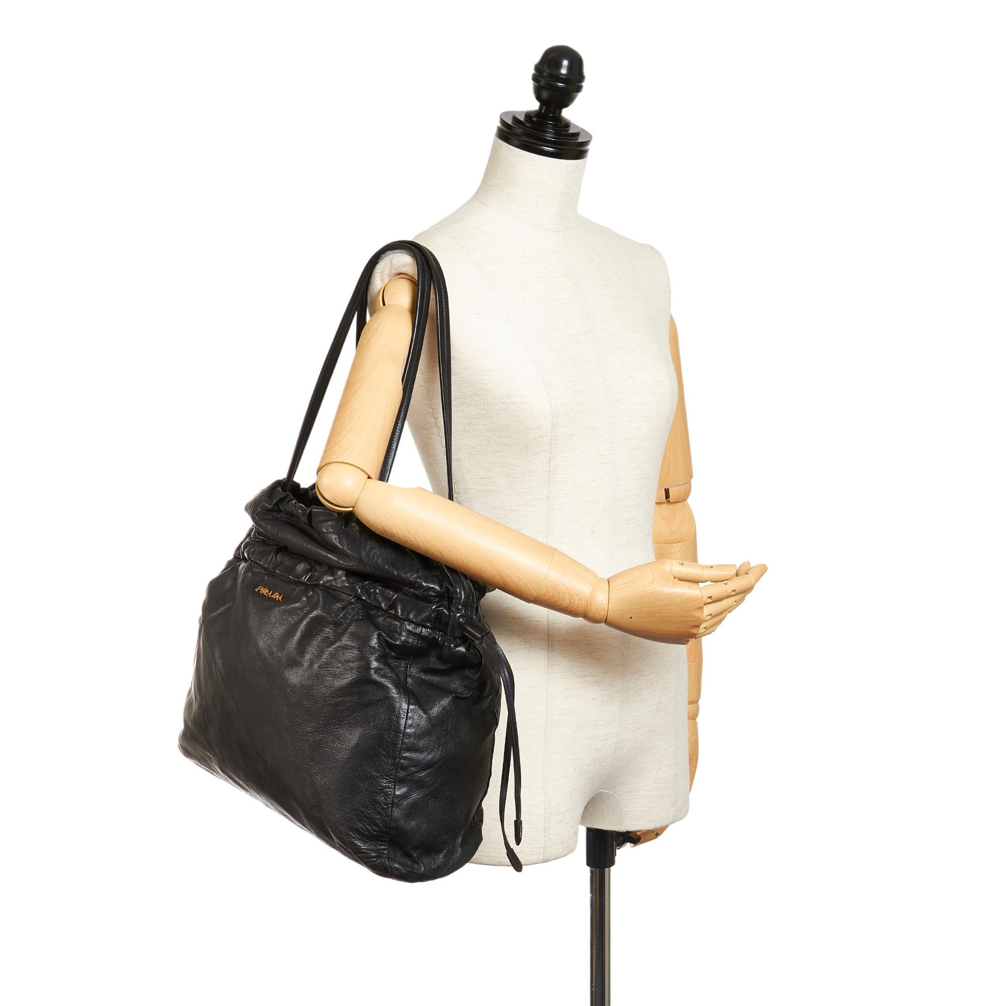 Prada Bow Lambskin Leather Tote Bag (SHG-27448)