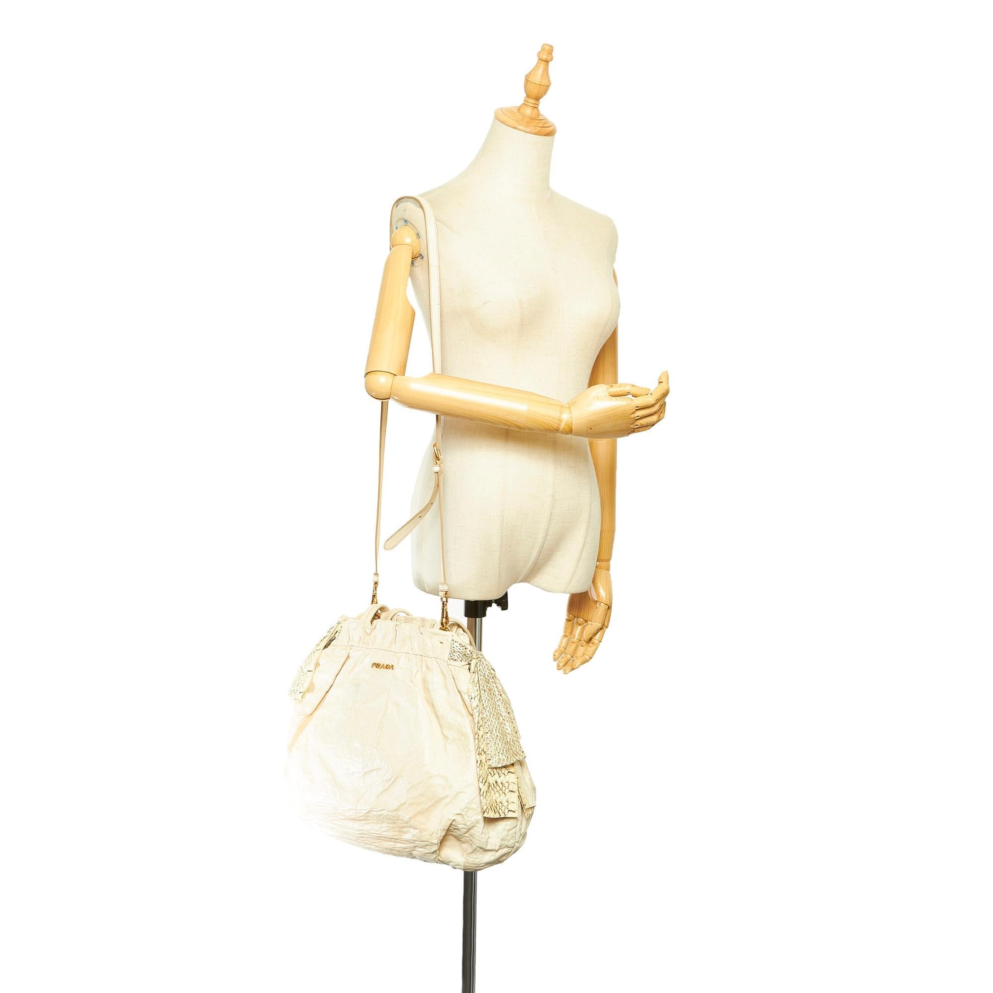 Prada Bow Leather Satchel (SHG-19627)