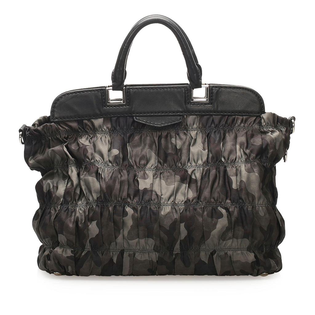 Prada Camouflage Gaufre Tessuto Tote Bag (SHG-22711)