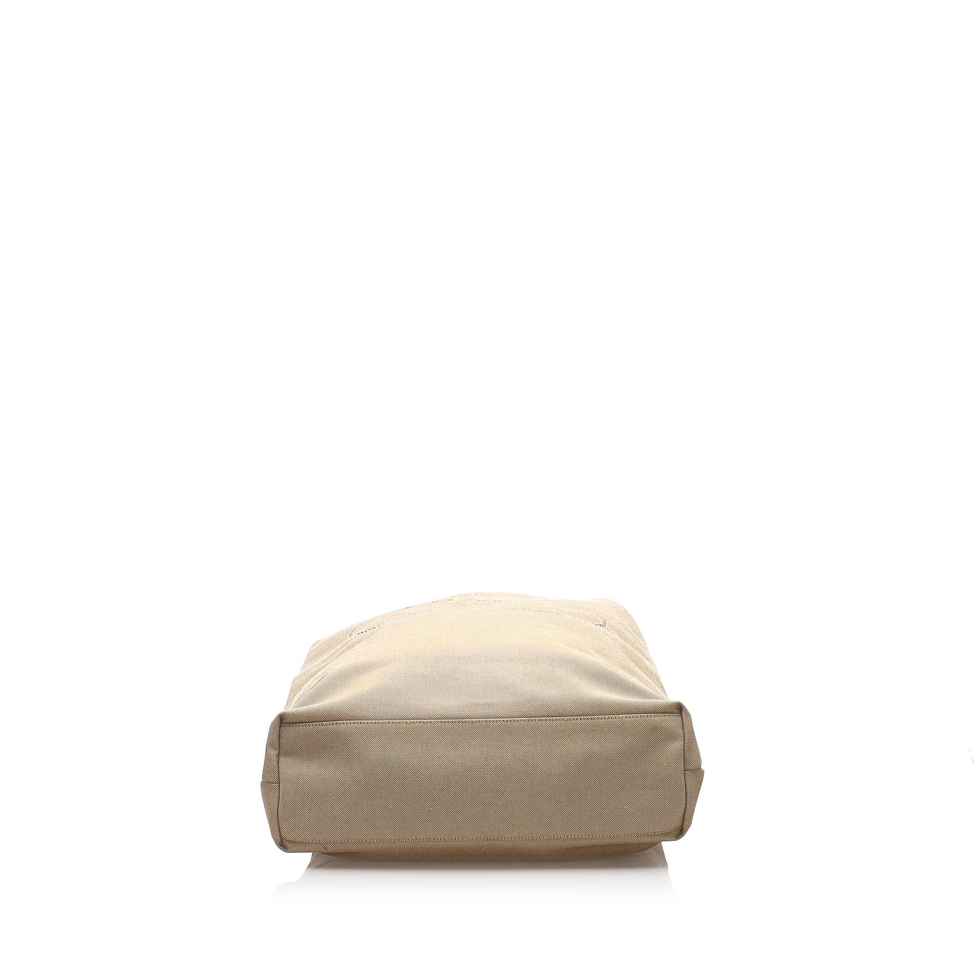 Prada Canapa Drawstring Canvas Bucket Bag (SHG-13656)