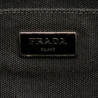 Prada Canapa Logo Camouflage Canvas Satchel (SHG-26910)