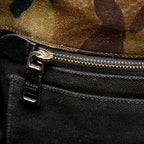 Prada Canapa Logo Camouflage Canvas Satchel (SHG-26910)