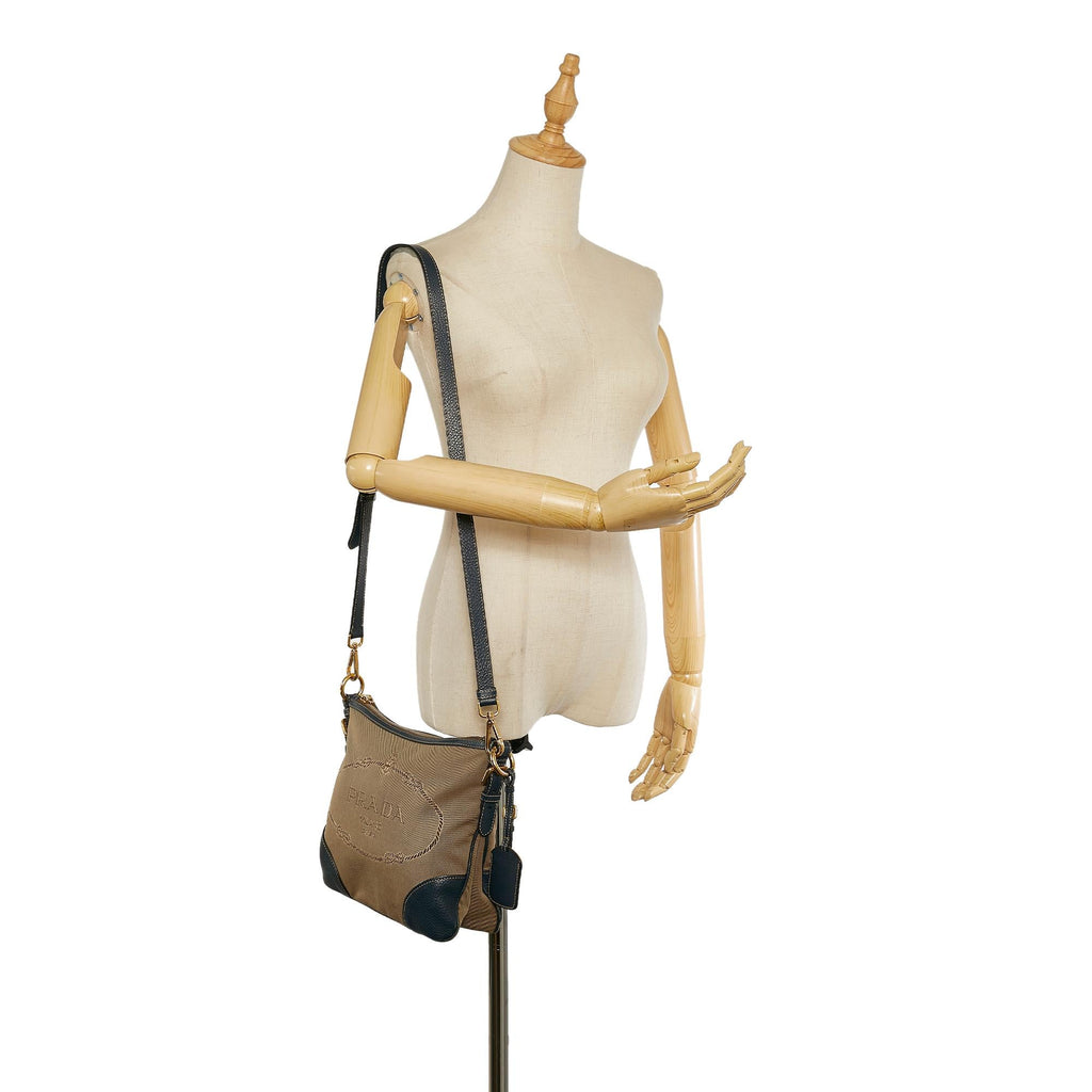 Prada Canapa Logo Canvas Crossbody Bag (SHG-26688)