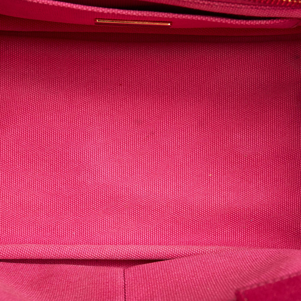 Prada Canapa Logo Canvas Satchel (SHG-23610)
