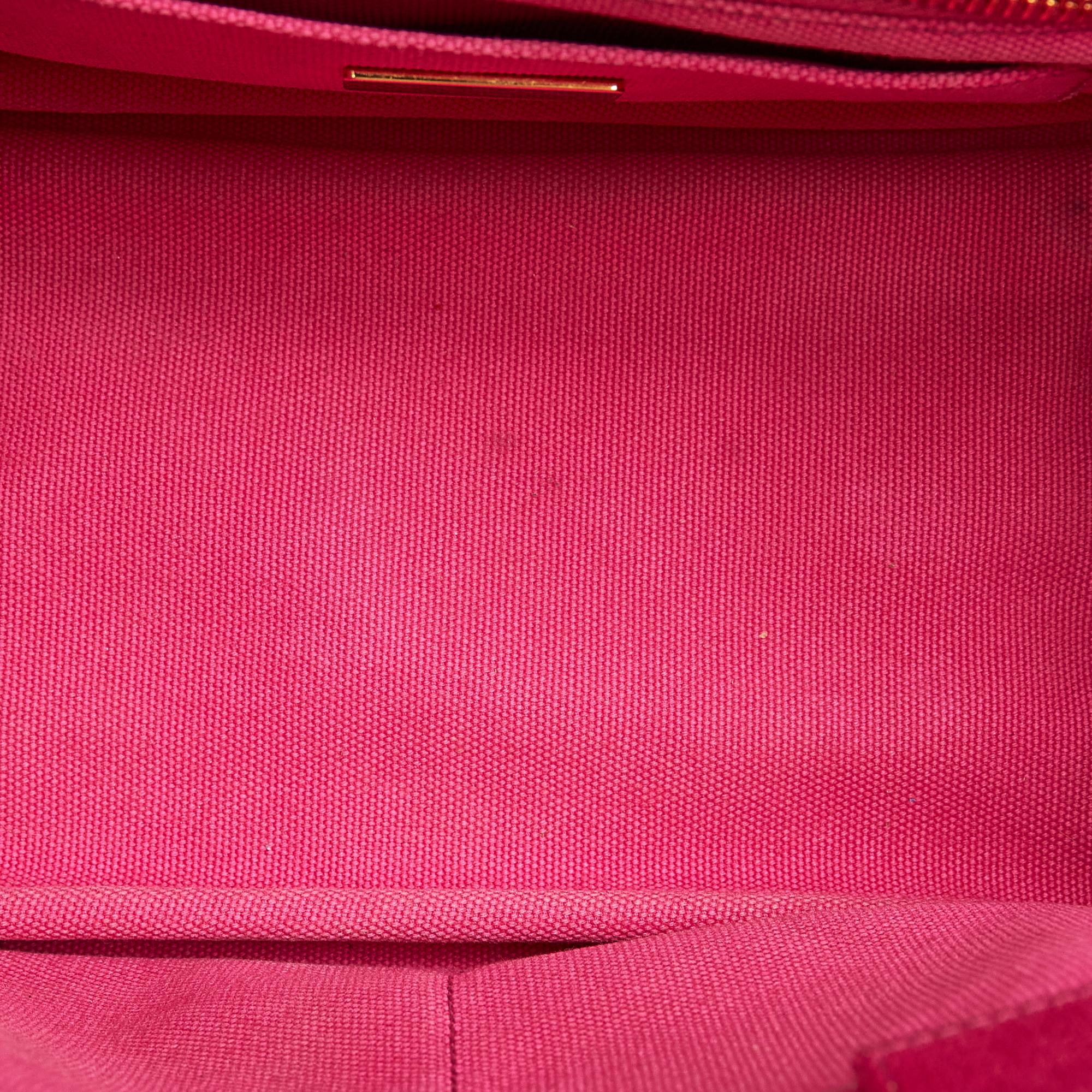 Prada Canapa Logo Canvas Satchel (SHG-23610)