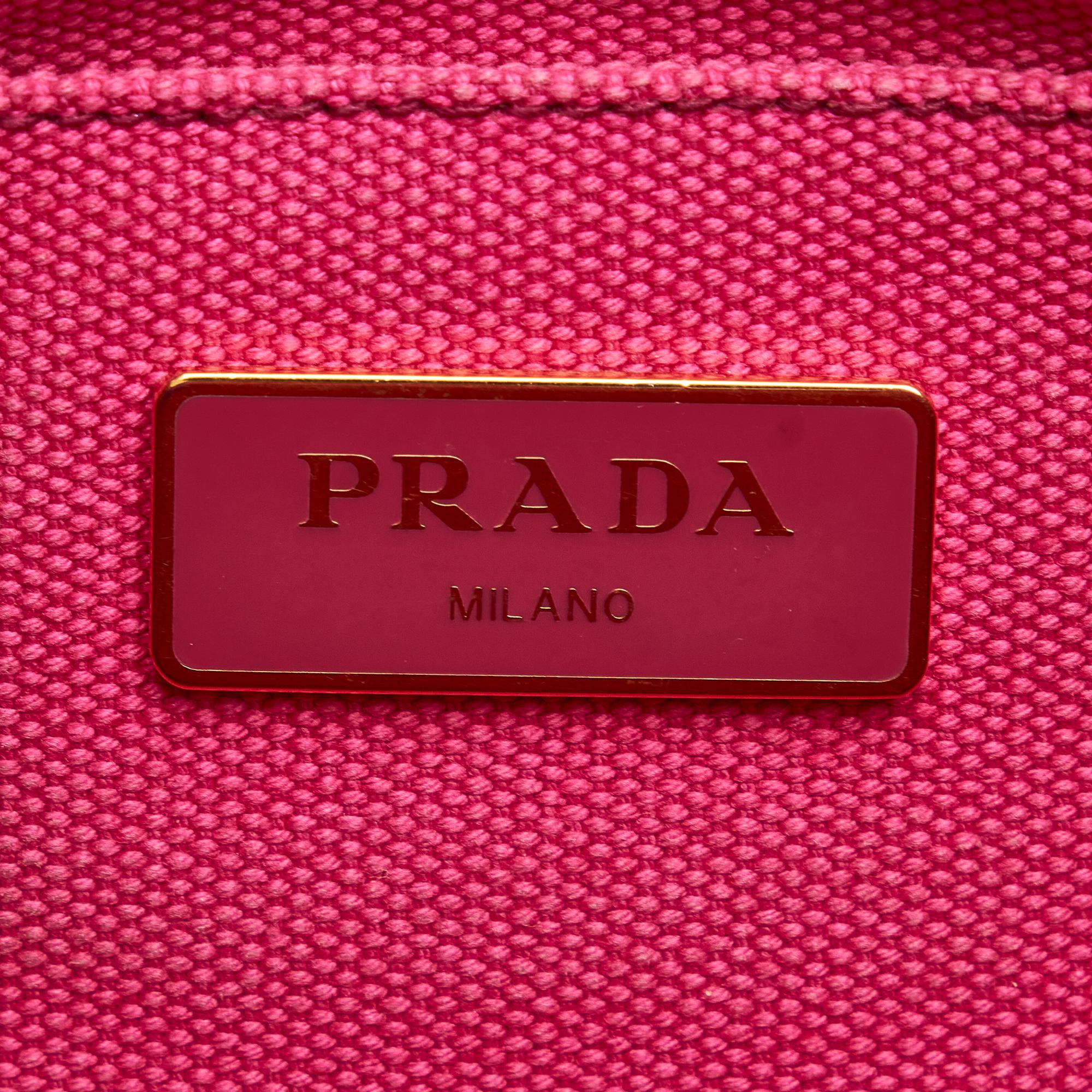 Prada Canapa Logo Canvas Satchel (SHG-23610)