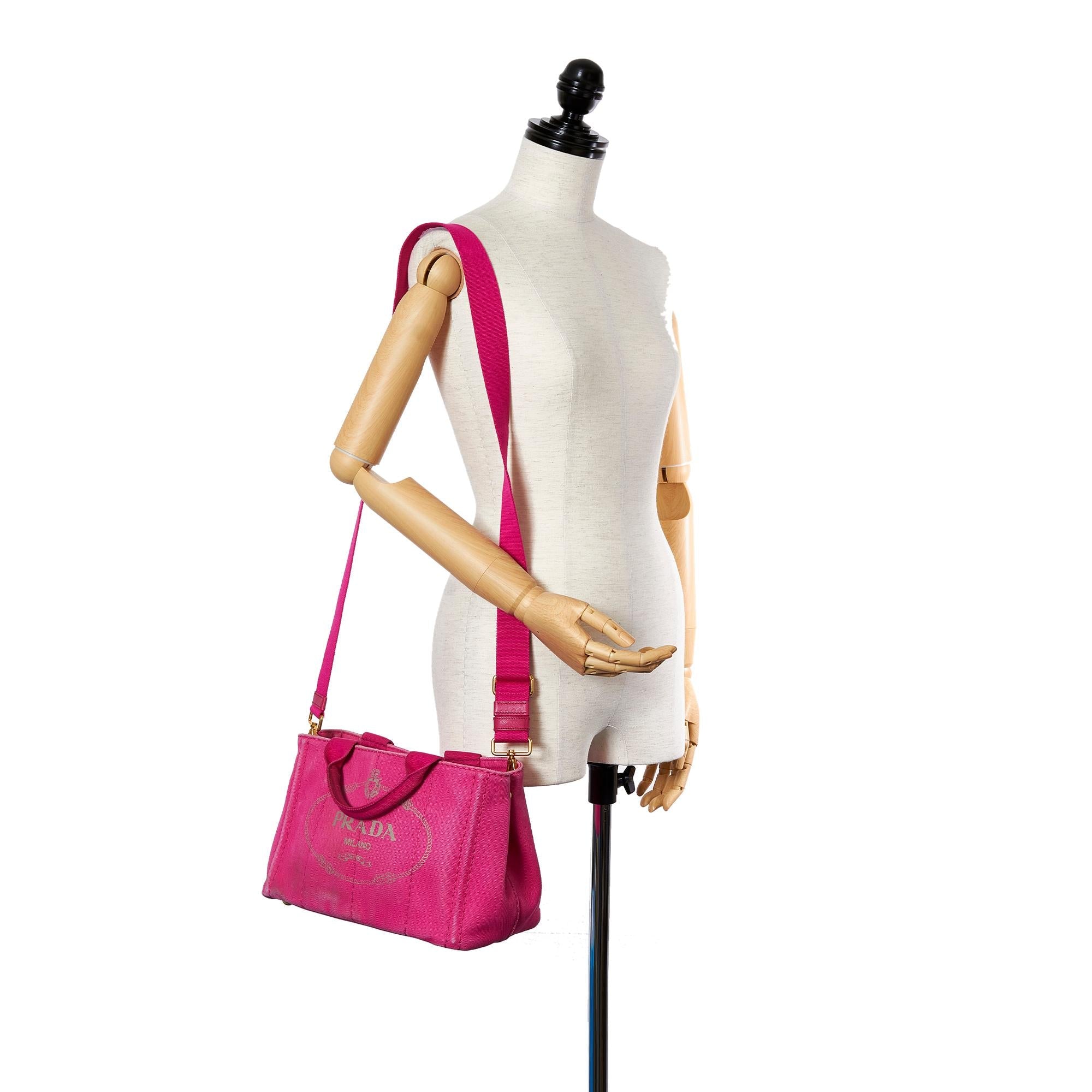Prada Canapa Logo Canvas Satchel (SHG-23610)