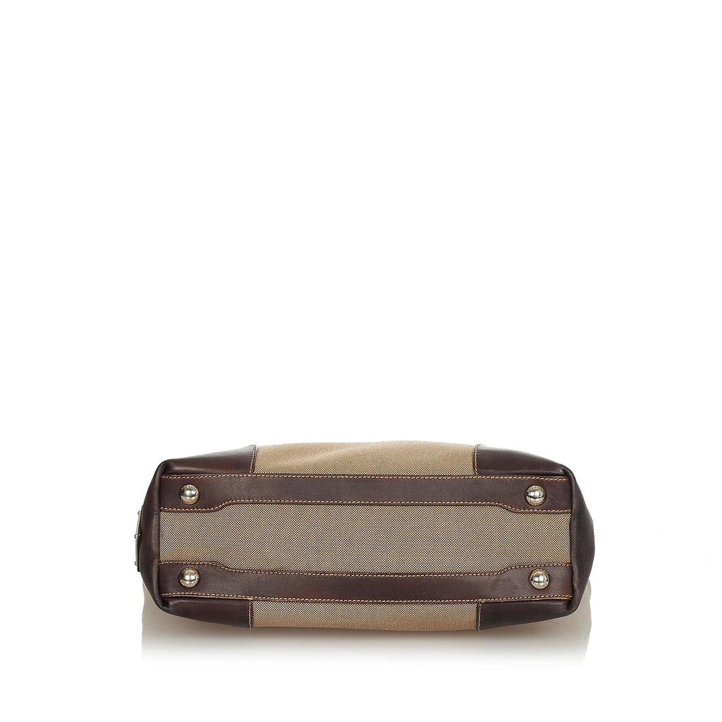 Prada Canapa Logo Canvas Satchel (SHG-24468)