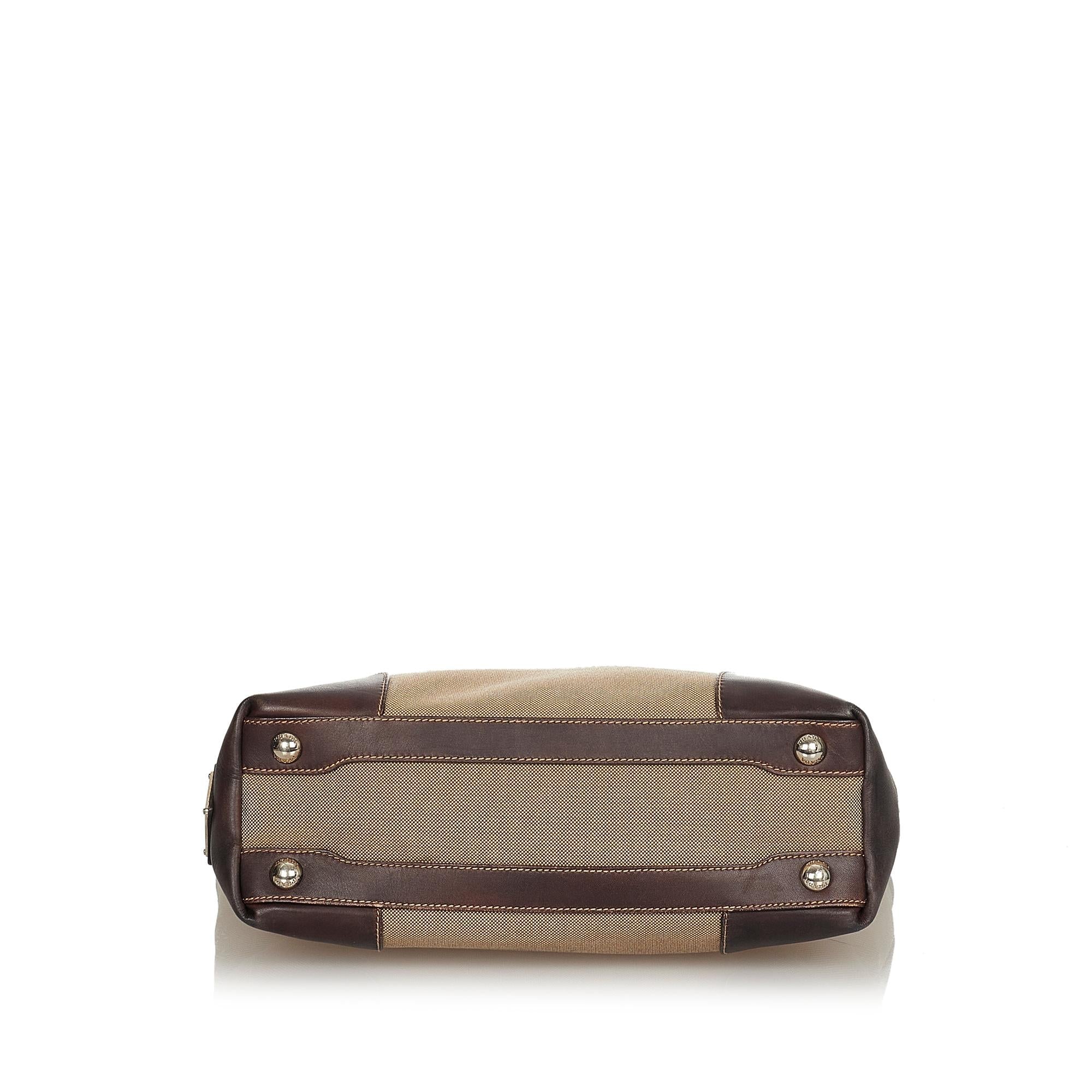 Prada Canapa Logo Canvas Satchel (SHG-24468)