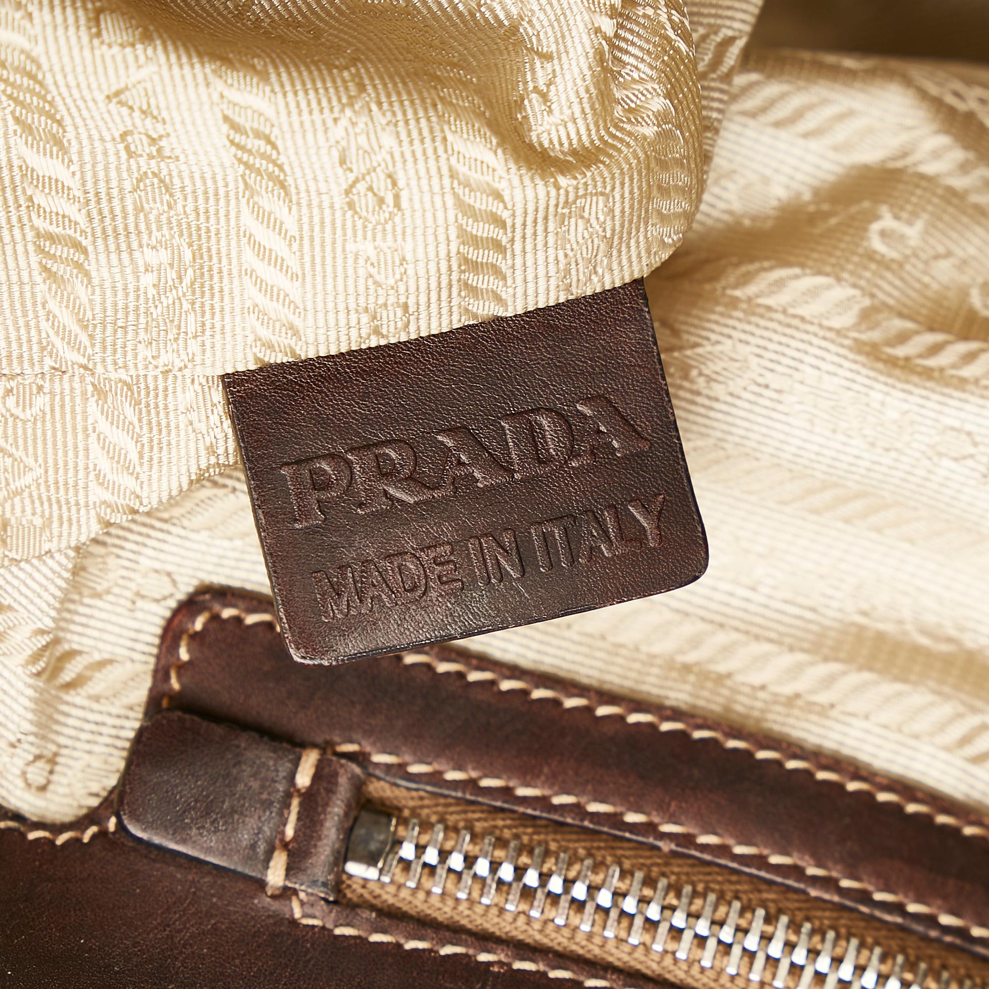 Prada Canapa Logo Canvas Satchel (SHG-24468)