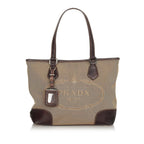 Prada Canapa Logo Canvas Satchel (SHG-24468)