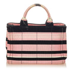 Prada Canapa Logo Canvas Satchel (SHG-24822)