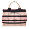 Prada Canapa Logo Canvas Satchel (SHG-24822)