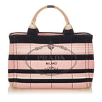 Prada Canapa Logo Canvas Satchel (SHG-24822)