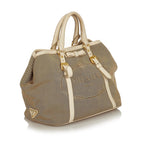 Prada Canapa Logo Canvas Satchel (SHG-25823)