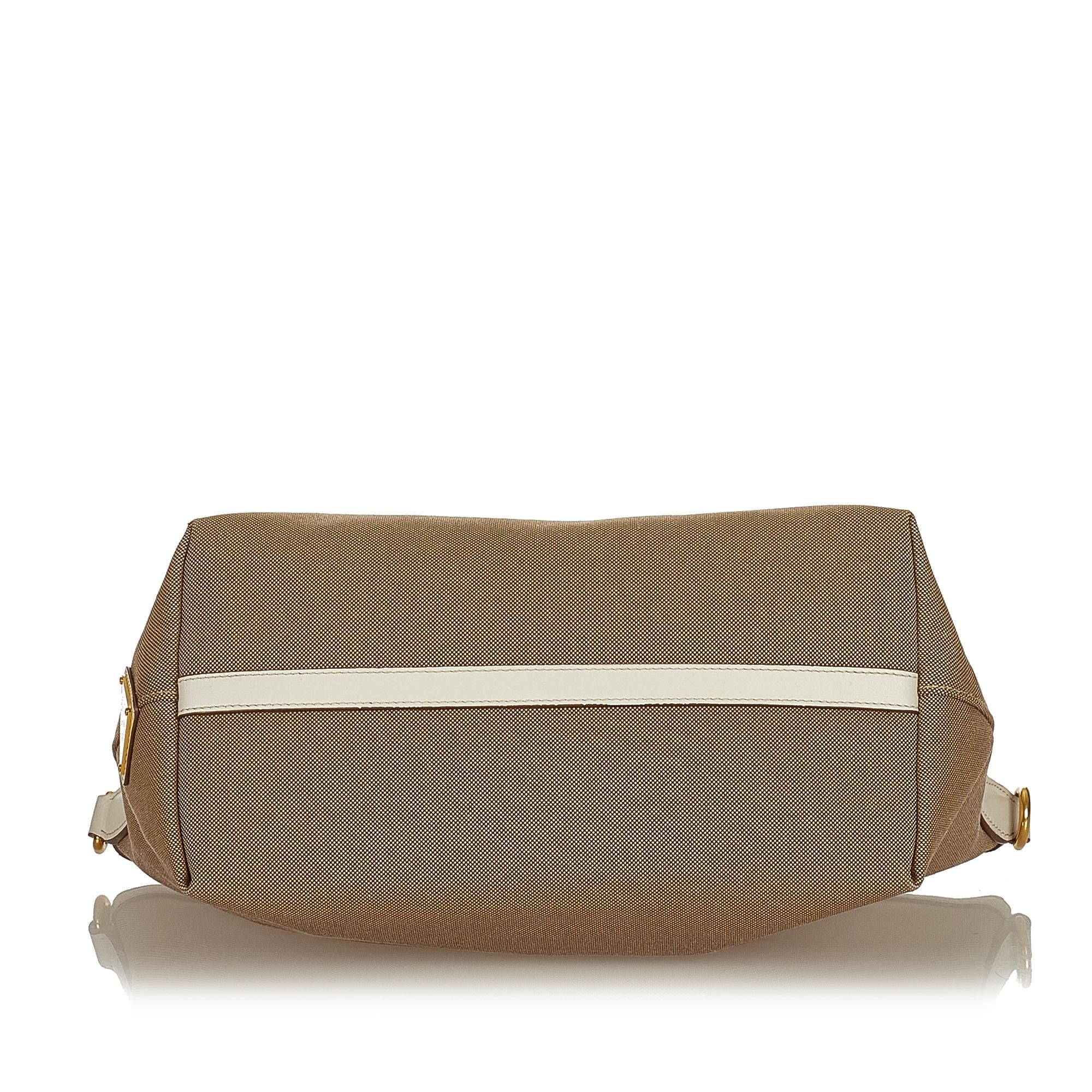 Prada Canapa Logo Canvas Satchel (SHG-27085)