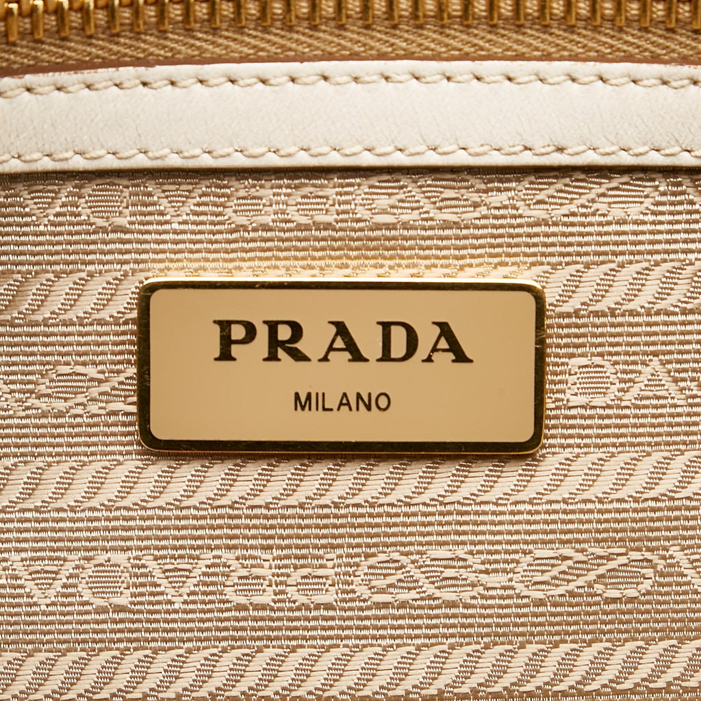 Prada Canapa Logo Canvas Satchel (SHG-27085)