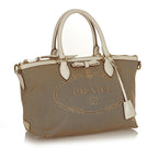 Prada Canapa Logo Canvas Satchel (SHG-27085)