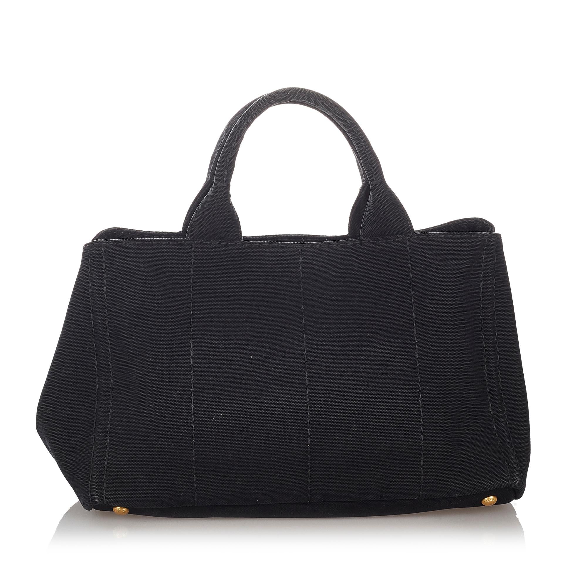 Prada Canapa Logo Canvas Satchel (SHG-27091)
